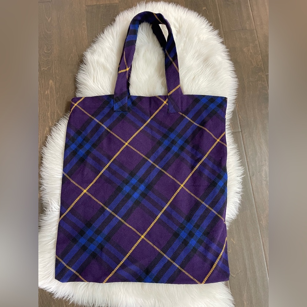 Burberry 100% cotton canvas tote